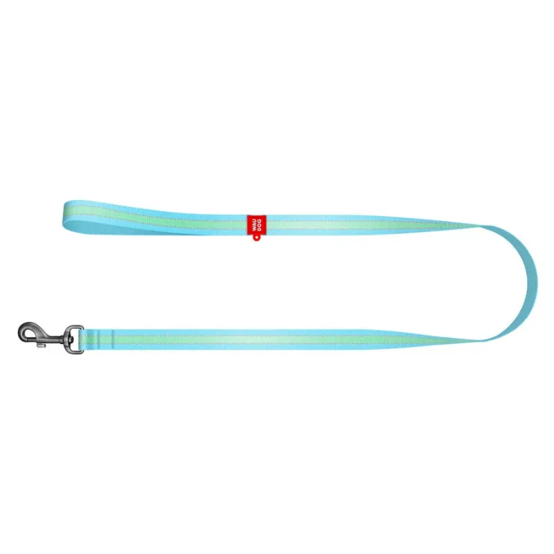 Повідець для собак нейлоновий, світонакоплювальний, M, блакитний WAUDOG Nylon Leash