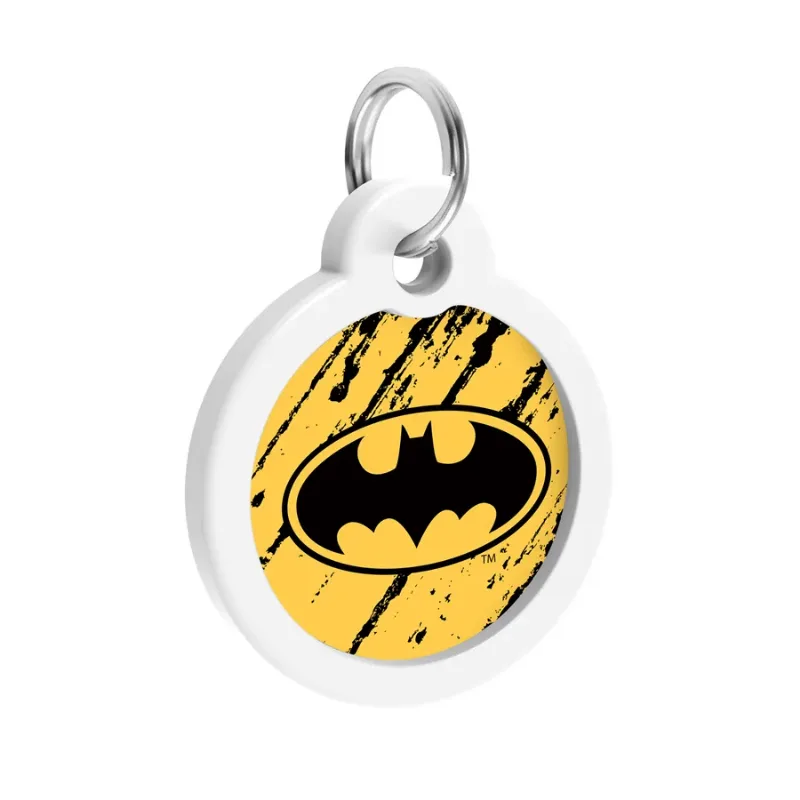 Адресник для собак і котів металевий, коло «Бетмен ескіз», L WAUDOG Smart ID Tag Batman Sketch