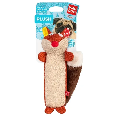 Іграшка для собак Лисиця, трикотаж, M WAUDOG Fun Plush Fox Squeaky Toy