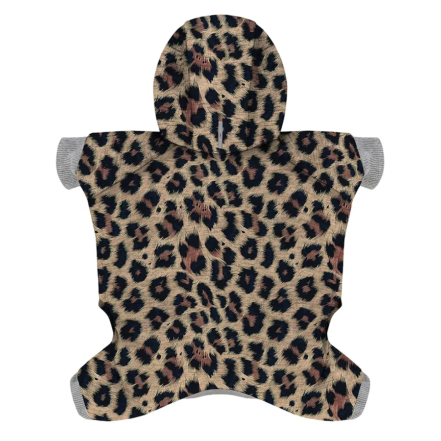 Комбінезон для собак, софтшелл «Леопард», L50 WAUDOG Clothes Dog Jumpsuit Leopard