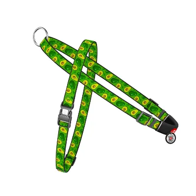Шлея для собак швидкознімна «Авокадо», L WAUDOG Nylon Harness Avocado