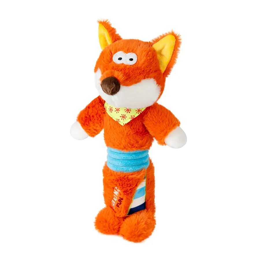 Іграшка для собак Лис з великою пищалкою, текстиль, плюш, 32 см GiGwi Shaking Fun Fox Toy