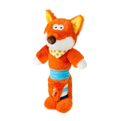 Игрушка для собак Лис с большой пищалкой, текстиль, плюш, 32 см GiGwi Shaking Fun Fox Toy