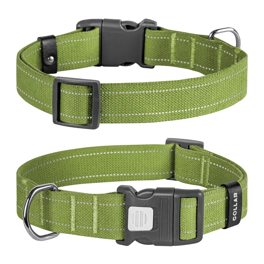 Ошейник для собак х/б тесьма Брезент, пластиковая пряжка, L Collar Canvas Collar