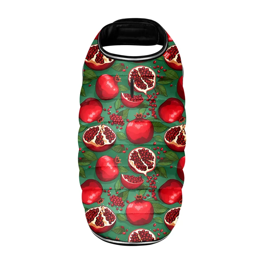 Курточка-накидка для собак «Гранаты», M WAUDOG Clothes Dog Cape Jacket Pomegranates