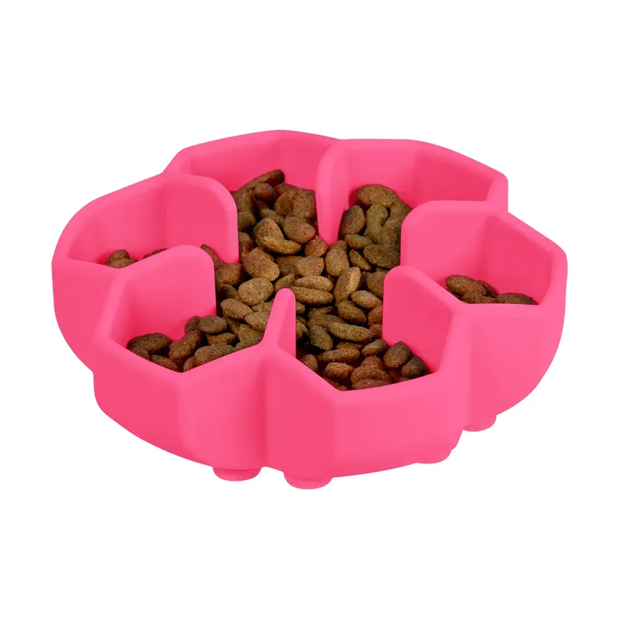 Миска для медленного кормления, 750 мл, розовый WAUDOG Silicone Bowl