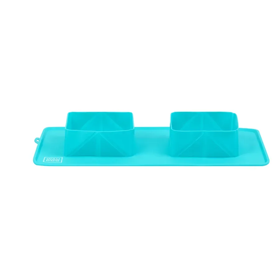 Миска складана,385х230х50 мм, блакитний WAUDOG Silicone Bowl