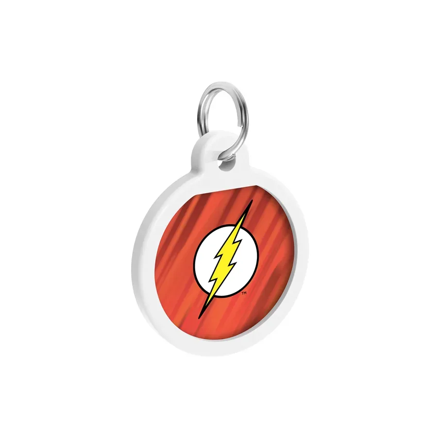 Адресник для собак и котов металлический, круг «Флеш лого», S WAUDOG Smart ID Tag Flash Logo