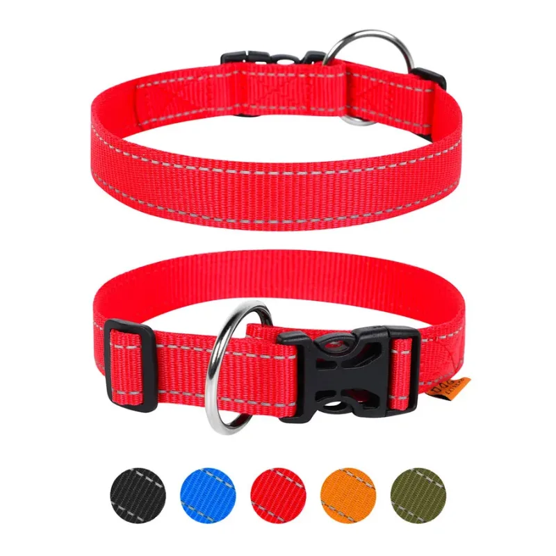 Нашийник з нейлону регульований, M, червоний Dog Extreme Collar