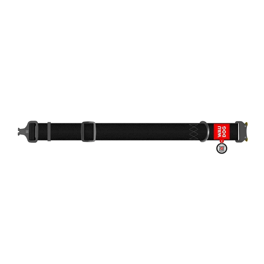 Ошейник для собак водостойкий, металлическая пряжка, XXL, черный WAUDOG Waterproof Collar