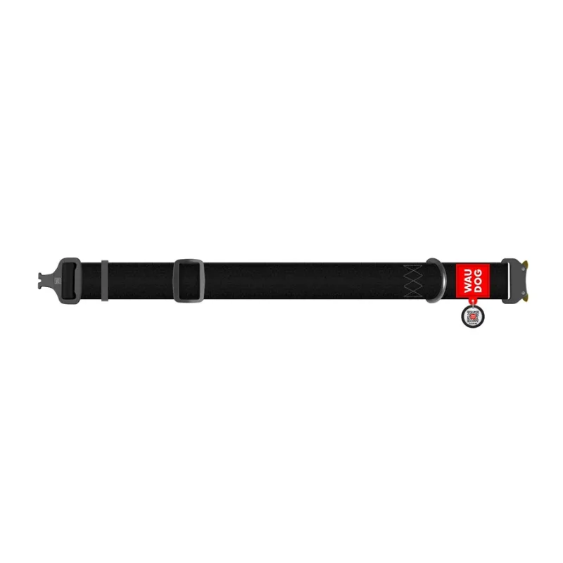 Ошейник для собак водостойкий, металлическая пряжка, XXL, черный WAUDOG Waterproof Collar