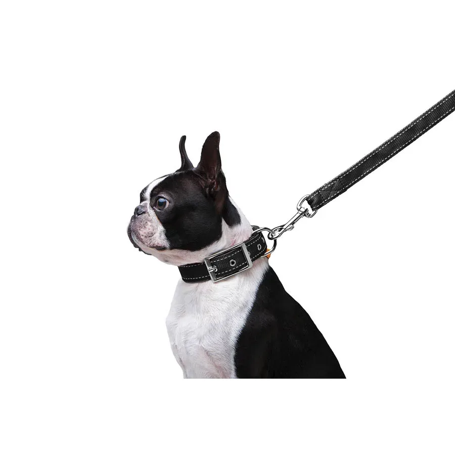 Повідець з нейлону подвійний, M, чорний Dog Extreme Leash