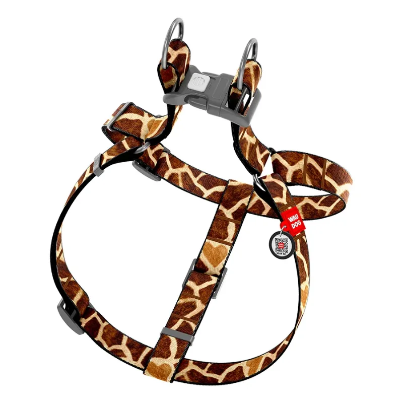 Шлея для собак «Жираф», L WAUDOG Nylon Harness Giraffe