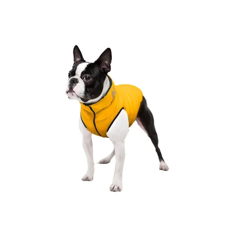 Курточка для собак двостороння, L65, жовто-чорна AiryVest Dog Jacket