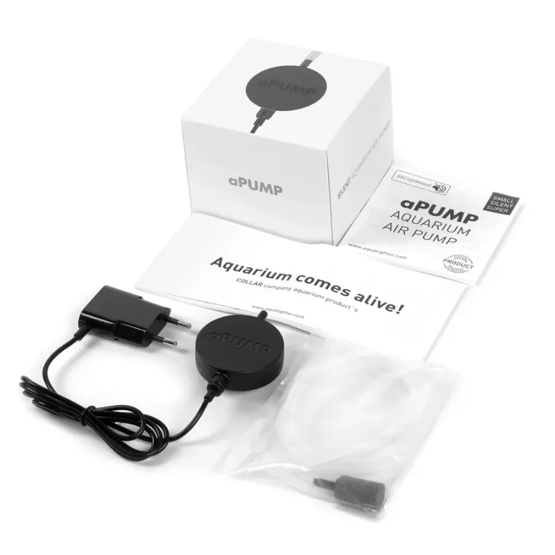 Безшумний акваріумний компресор aPUMP для акваріумів до 100л AquaLighter aPUMP Air Pump