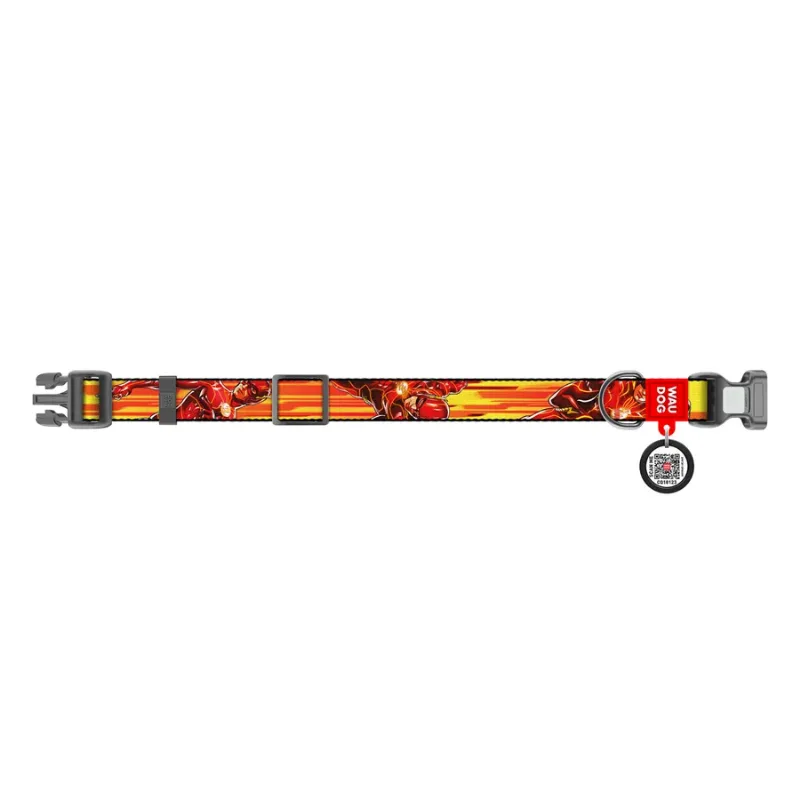 Нашийник для собак нейлоновий «Швидкість Флеша», S WAUDOG Nylon DC Comics Collar Flash Speed