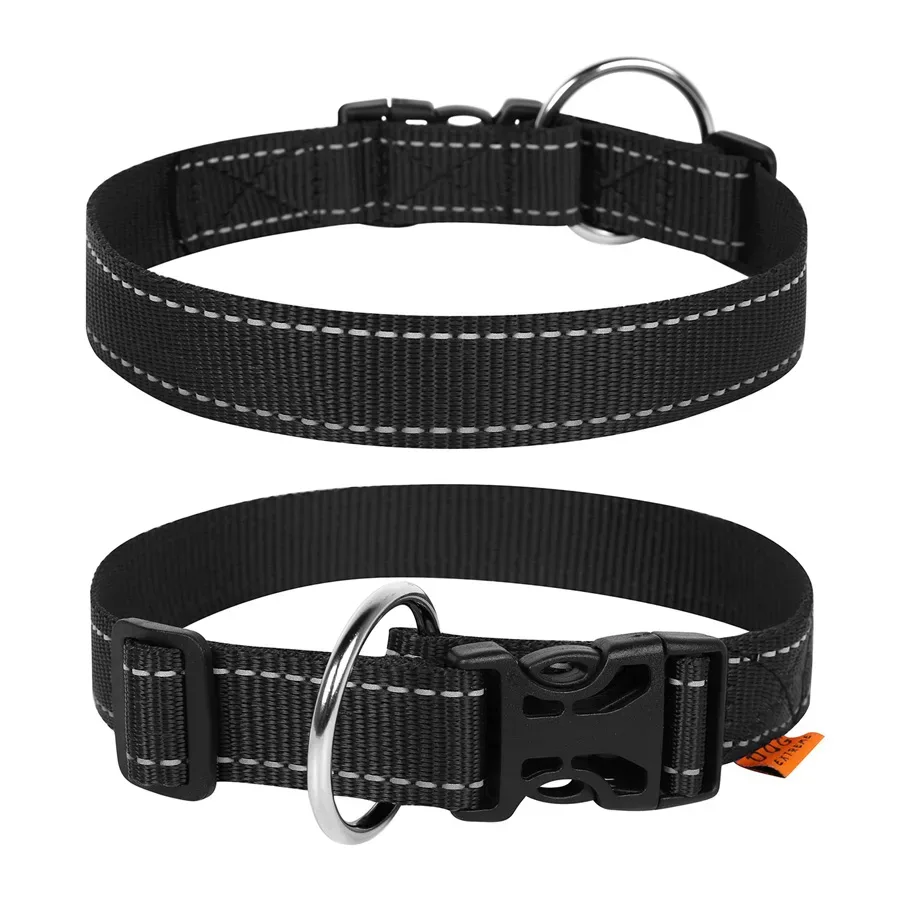 Нашийник з нейлону регульований, L, чорний Dog Extreme Collar