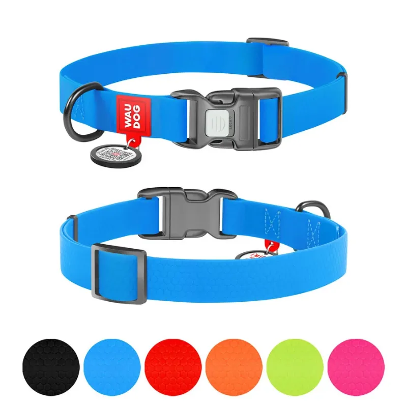 Нашийник для собак водостійкий, S, блакитний WAUDOG Waterproof Collar