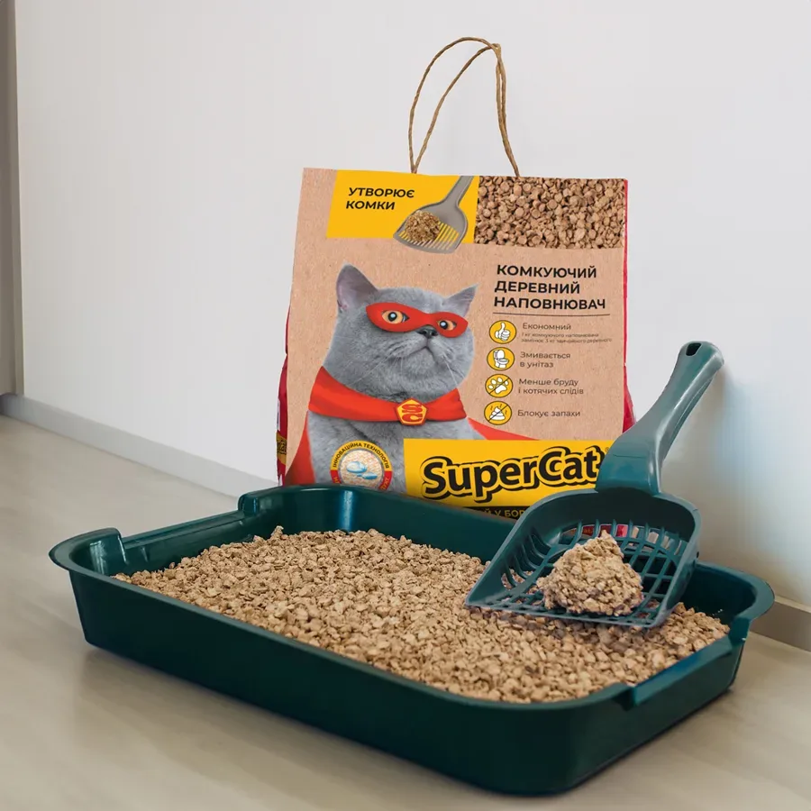 Наповнювач Комкуючий 2,1кг SuperCat Cat Litter