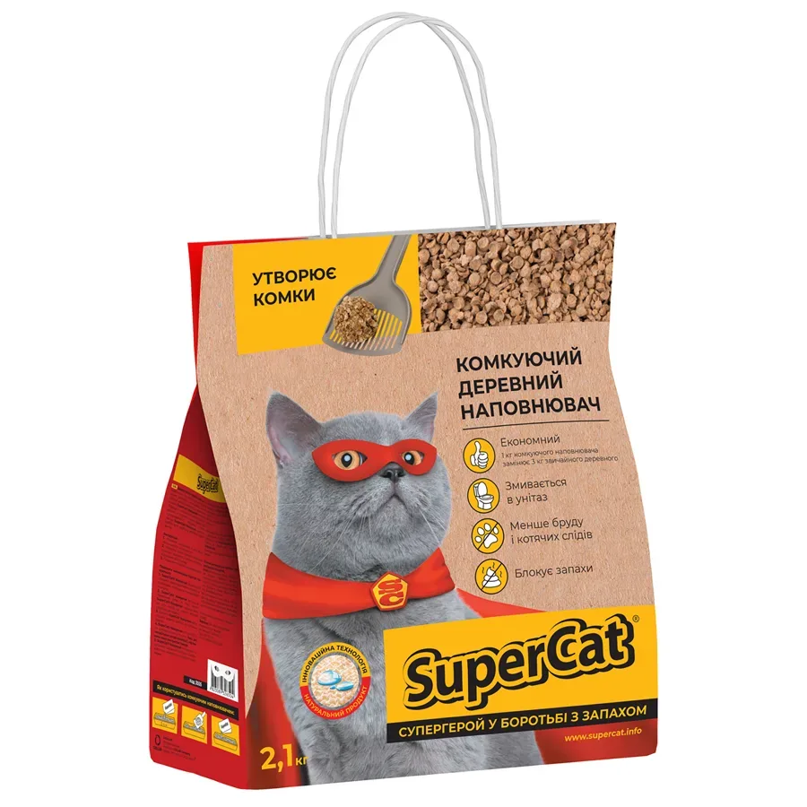 Наповнювач Комкуючий 2,1кг SuperCat Cat Litter