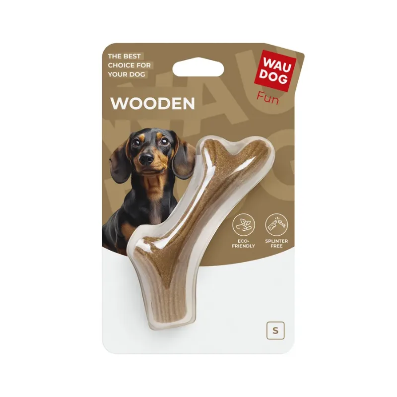 Іграшка для собак Ріг, 14 см, S WAUDOG Fun Wooden Horn Chew Toy