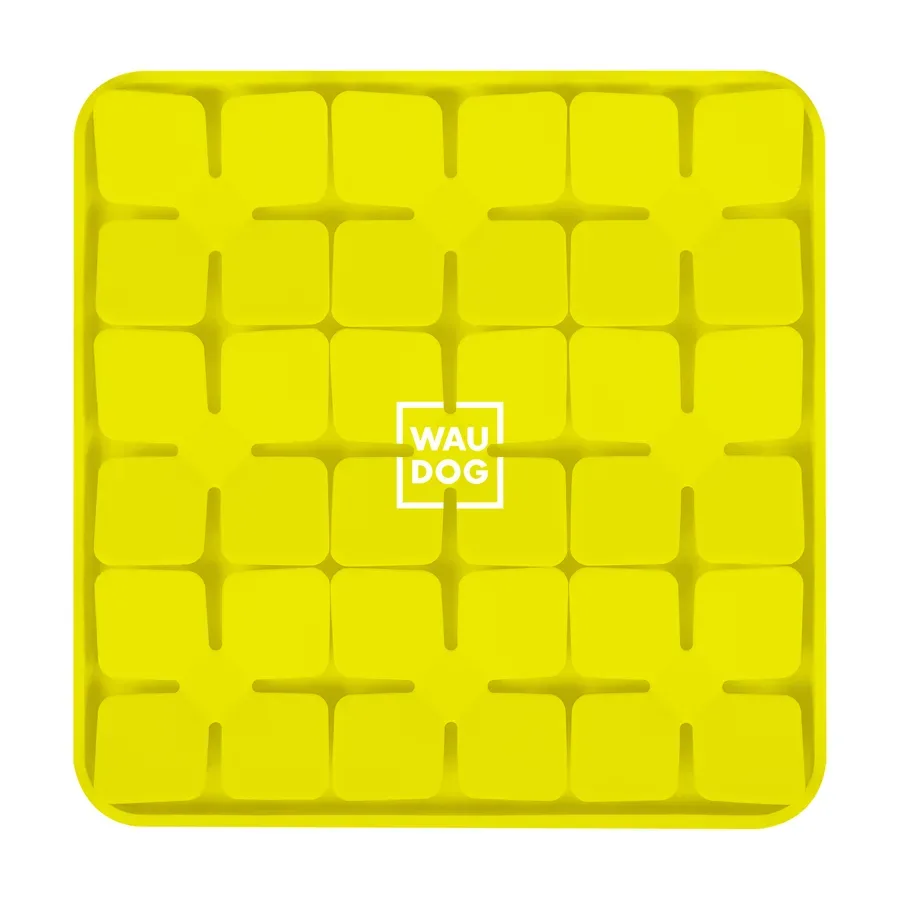 Коврик для поиска корма, 205х205х17 мм, желтый WAUDOG Silicone Snuffle Mat