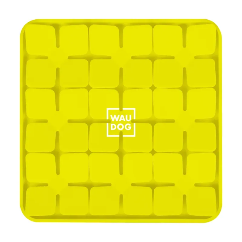 Коврик для поиска корма, 205х205х17 мм, желтый WAUDOG Silicone Snuffle Mat