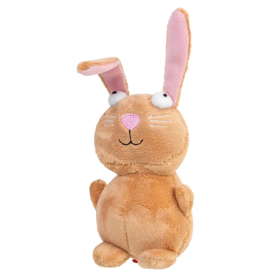 Іграшка для собак Кролик з пищалкою, плюш, 16 см GiGwi Plush Friendz Rabbit Plush Toy