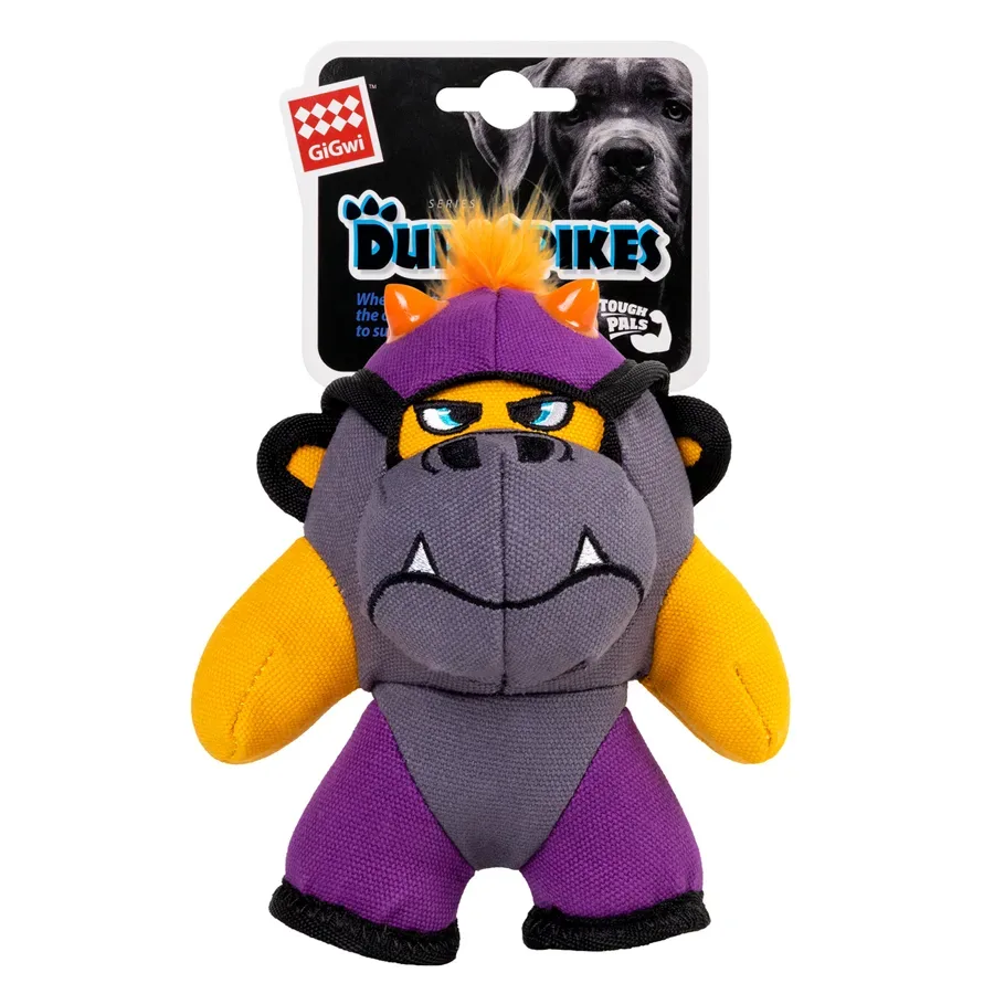 Игрушка для собак Маленькая обезьяна, текстиль, резина, 17 см GiGwi Duraspikes Monkey Toy