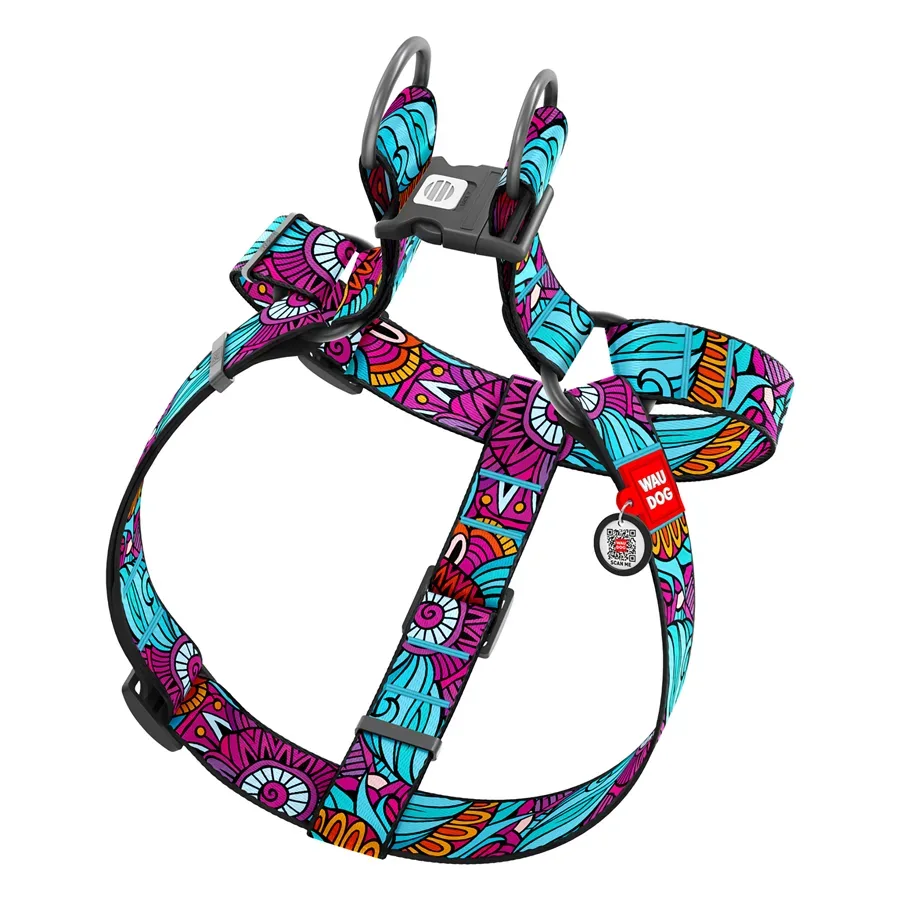 Шлея для собак «Літо», XL WAUDOG Nylon Harness Summer