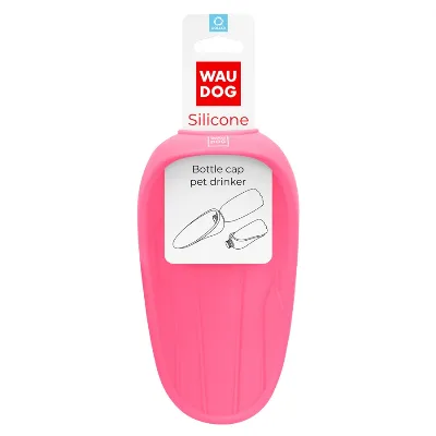 Поилка-насадка на бутылку, 165х90 мм, розовый WAUDOG Silicone Bottle Drinker