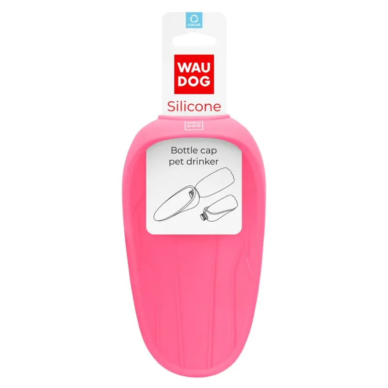 Поилка-насадка на бутылку, 165х90 мм, розовый WAUDOG Silicone Bottle Drinker