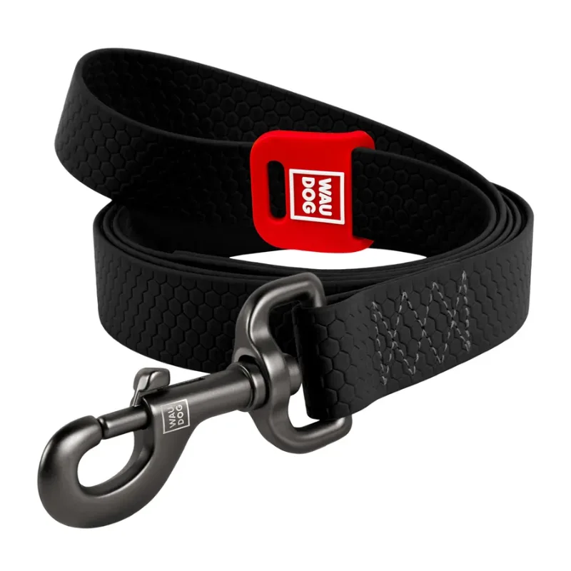Поводок для собак водостойкий, 15 мм × 122 см, S, черный WAUDOG Waterproof Leash