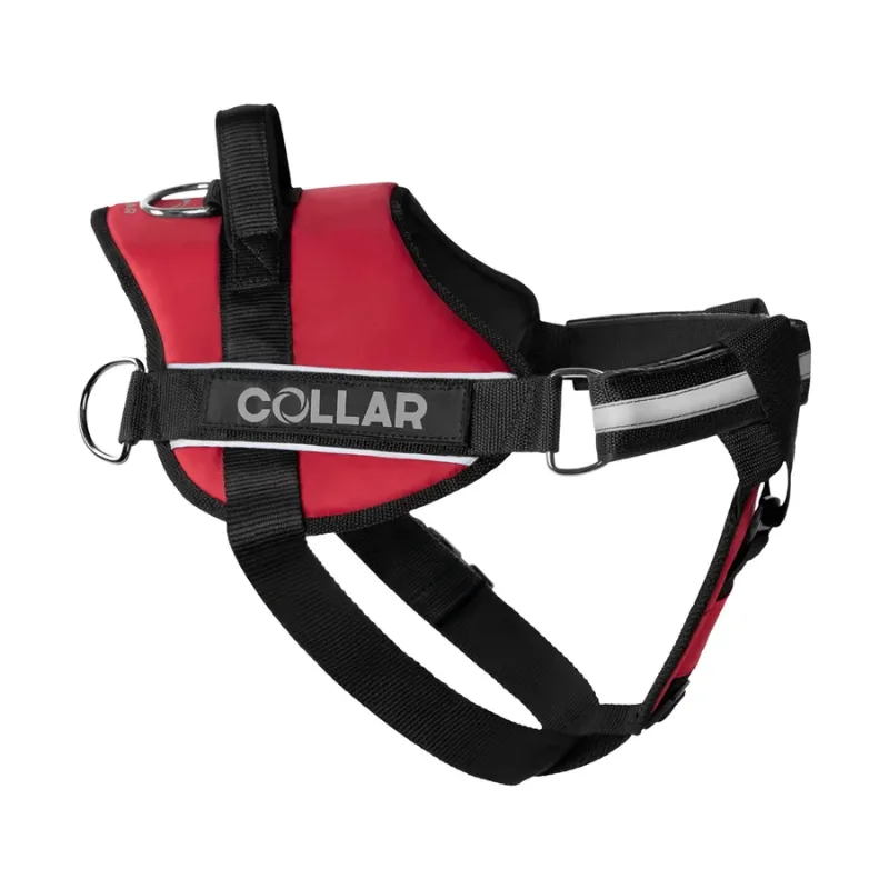 Шлея "POLICE" з ліхтариком, №4, червоний Dog Extreme Police Harness