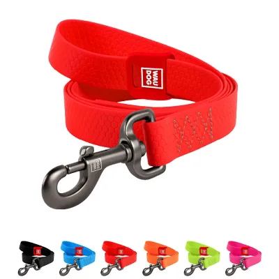 Повідець для собак водостійкий, 25 мм × 183 см, L-XXL, червоний WAUDOG Waterproof Leash