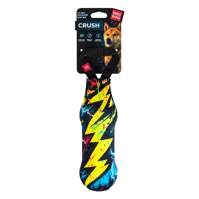 Игрушка для собак с пластиковой бутылкой и пищалкой «Арт молния» WAUDOG Fun Crush Squeaky Toy Art Lightning