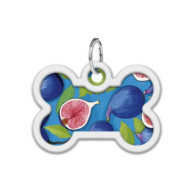 Адресник для собак і котів металевий, кістка «Інжир», M WAUDOG Smart ID Tag Figs
