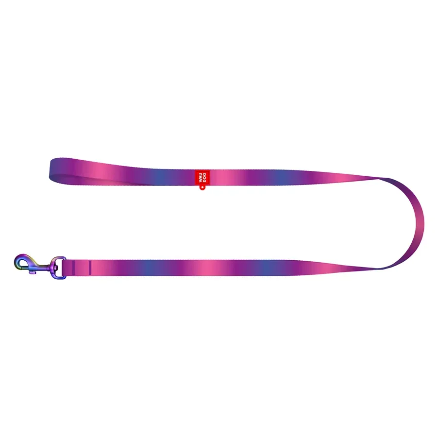 Повідець для собак з нейлону, градієнт, S, фіолетовий WAUDOG Nylon Recycled Leash