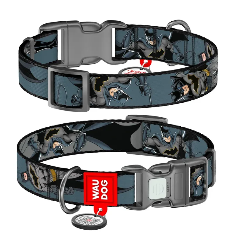 Ошейник для собак нейлоновый «Тень Бэтмена», S WAUDOG Nylon DC Comics Collar Batman Shadow