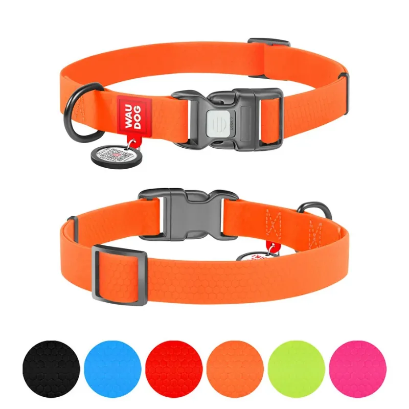 Ошейник для собак водостойкий, S, оранжевый WAUDOG Waterproof Collar