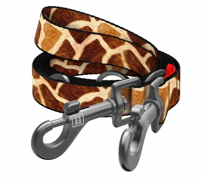 Повідець-перестібка для собак «Жираф», M WAUDOG Nylon Giraffe