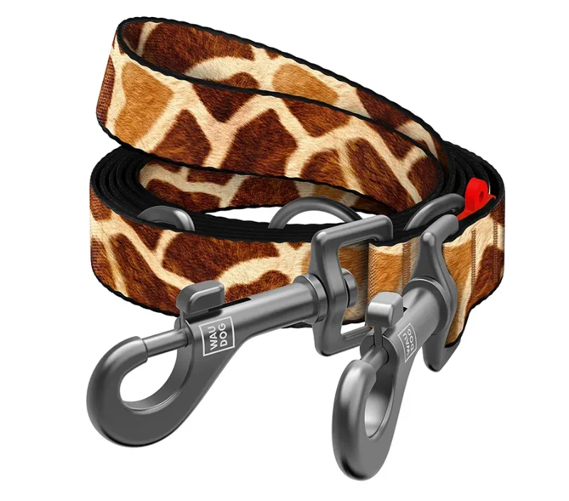 Повідець-перестібка для собак «Жираф», M WAUDOG Nylon Giraffe