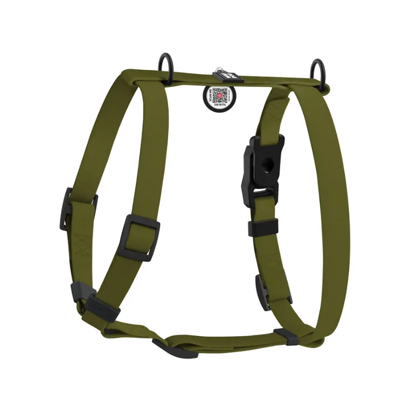 Шлея для собак водостойкая анатомическая Н-образная, S, хаки WAUDOG Magnet Harness