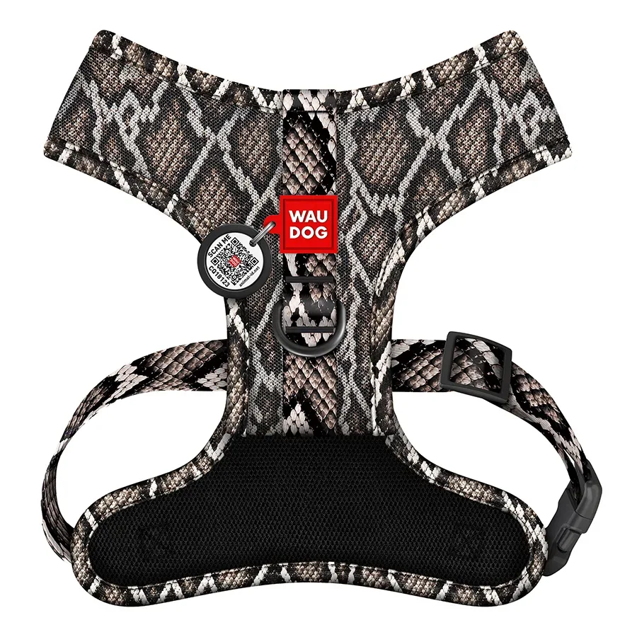 Шлея для собак дышащая «Змея», XS WAUDOG Mesh Soft Harness Snake