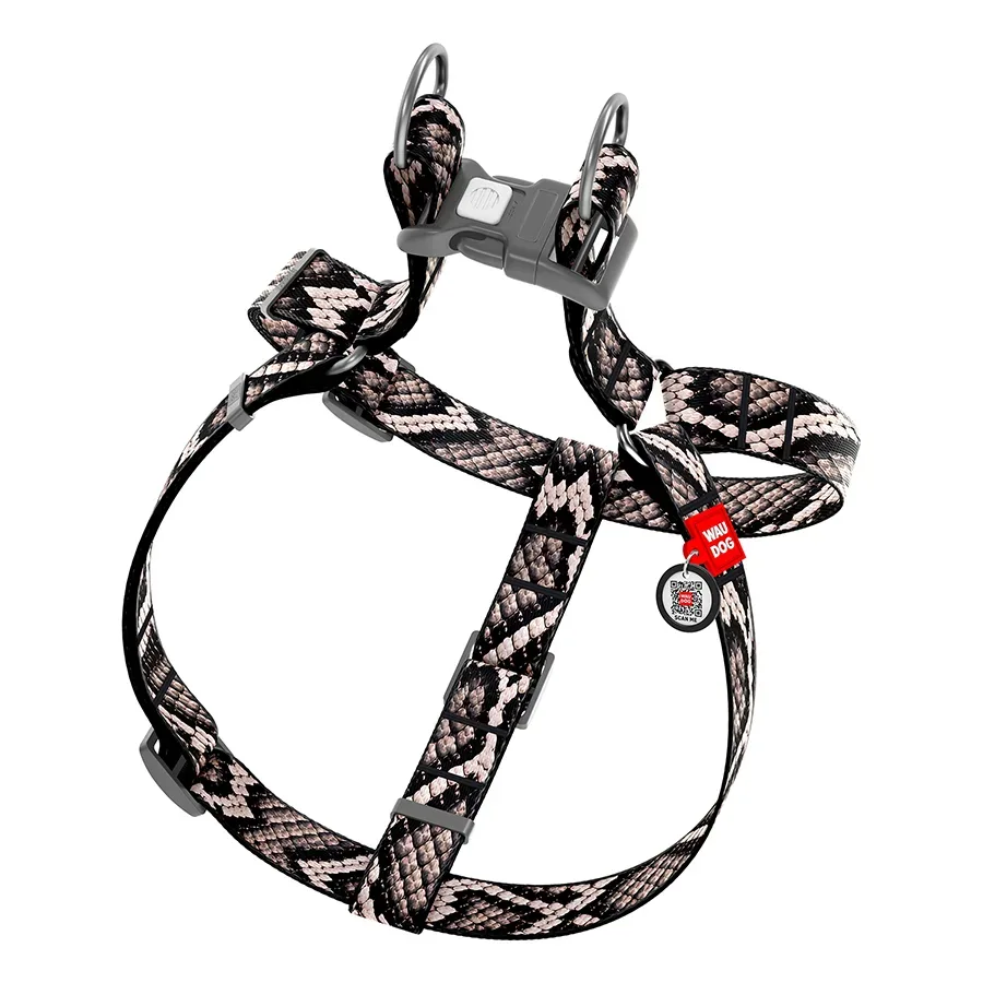 Шлея для собак «Змея», S WAUDOG Nylon Harness Snake