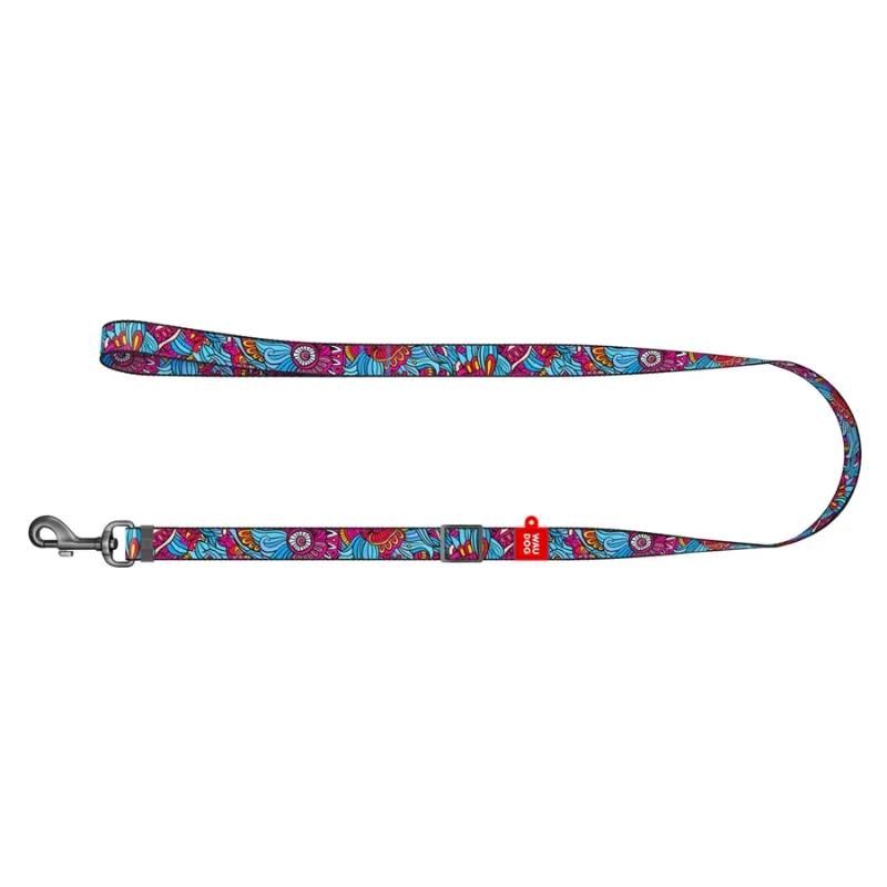 Поводок для собак нейлоновый, регулируемый «Лето», S WAUDOG Nylon Leash Summer