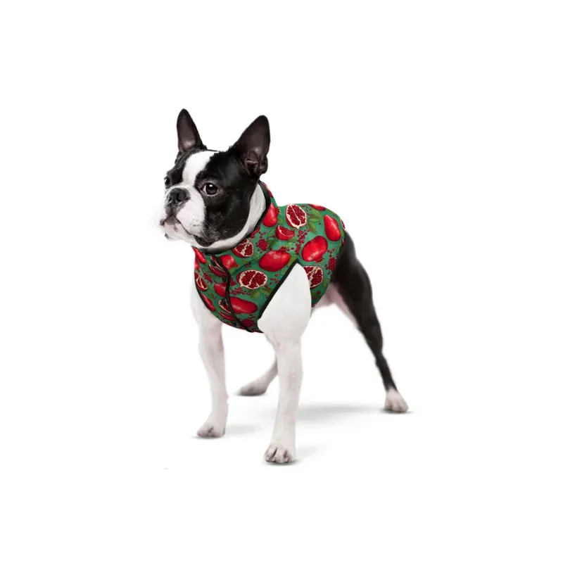 Курточка для собак «Гранати», XS30 WAUDOG Clothes Dog Jacket Pomegranates