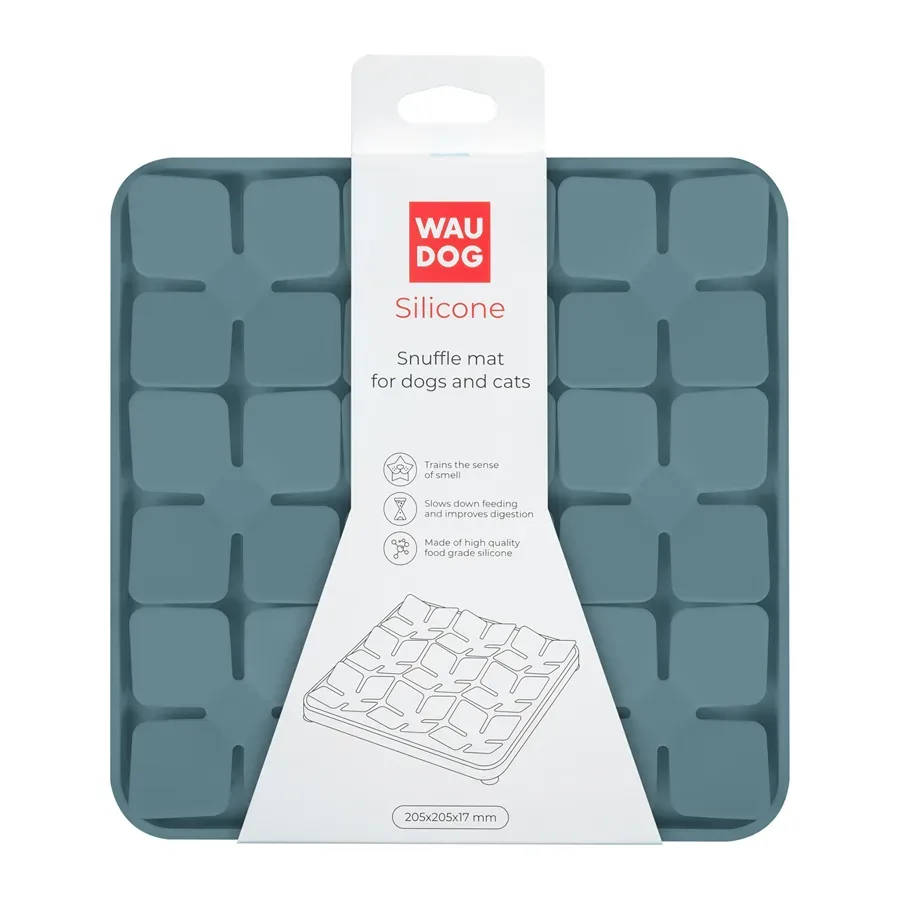 Килимок для пошуку корму, 205х205х17 мм, сірий WAUDOG Silicone Snuffle Mat