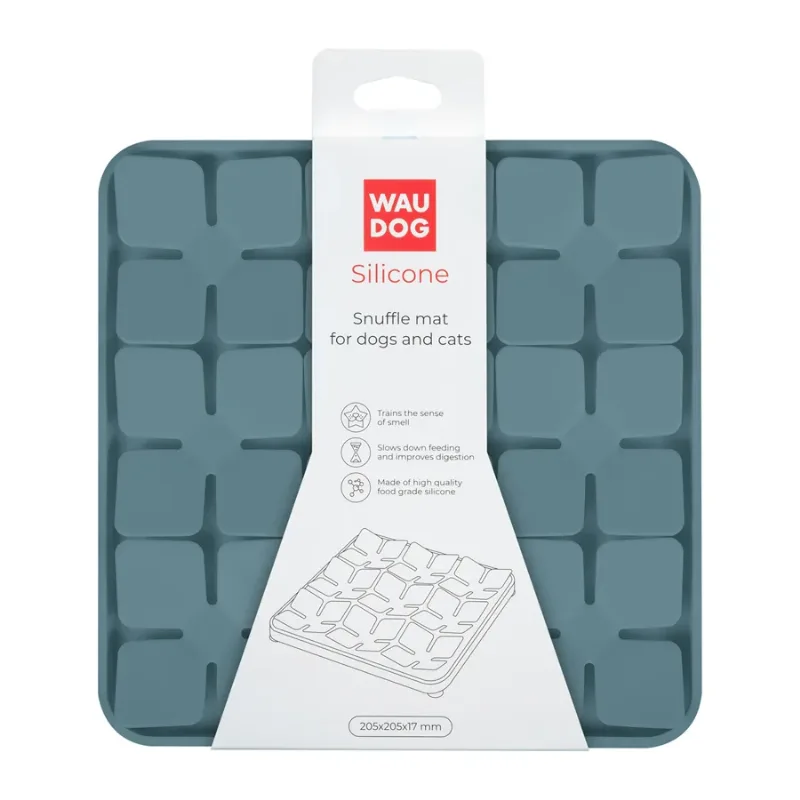 Килимок для пошуку корму, 205х205х17 мм, сірий WAUDOG Silicone Snuffle Mat