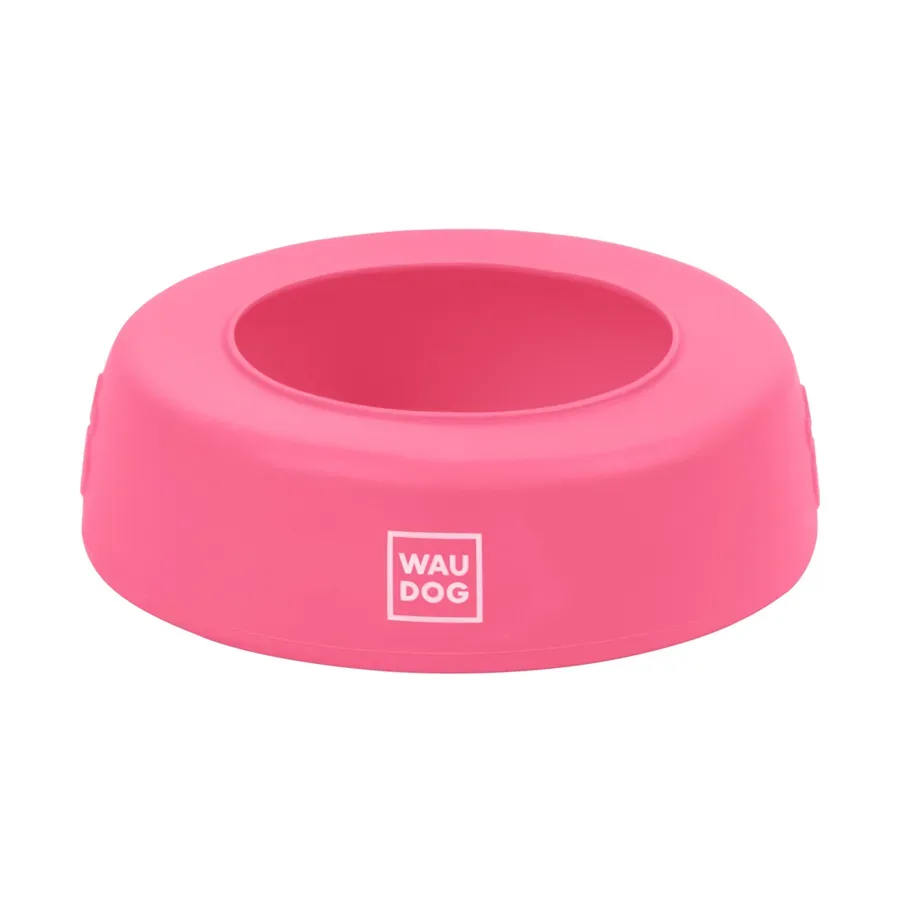 Миска-непроливайка 1 л, рожевий WAUDOG Silicone Bowl